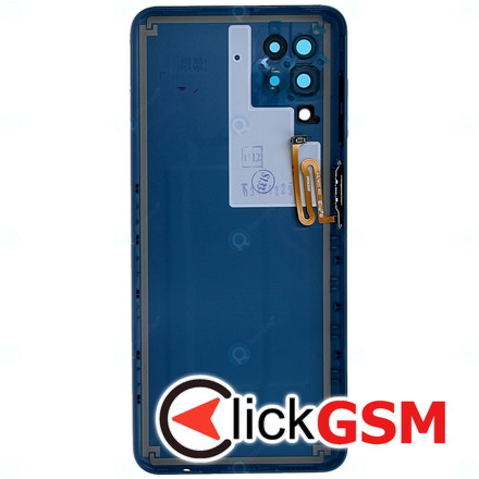 Piesa Piesa Capac Spate Cu Buton Pornire Buton Amprenta Pentru Samsung Galaxy A12 Albastru Mjy