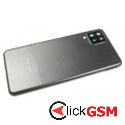 Piesa Piesa Capac Spate Cu Buton Pornire Buton Amprenta Pentru Samsung Galaxy A12 Negru Ixm
