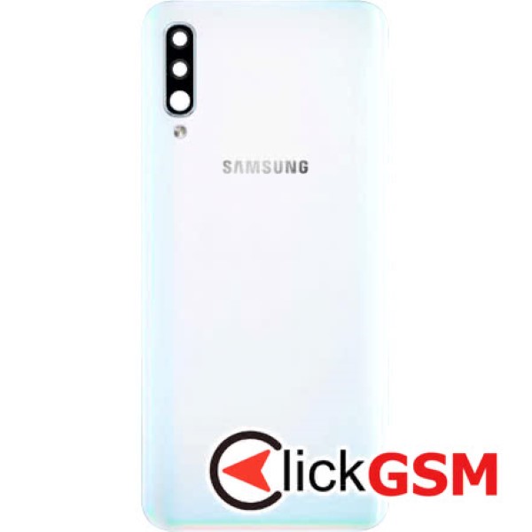 Piesa Capac Spate Cu Geam Blit Pentru Samsung Galaxy A70 Alb 1w6g