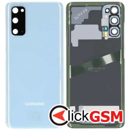 Capac Spate cu Geam Camera, Buton Amprenta Negru Samsung Galaxy S20 2cry