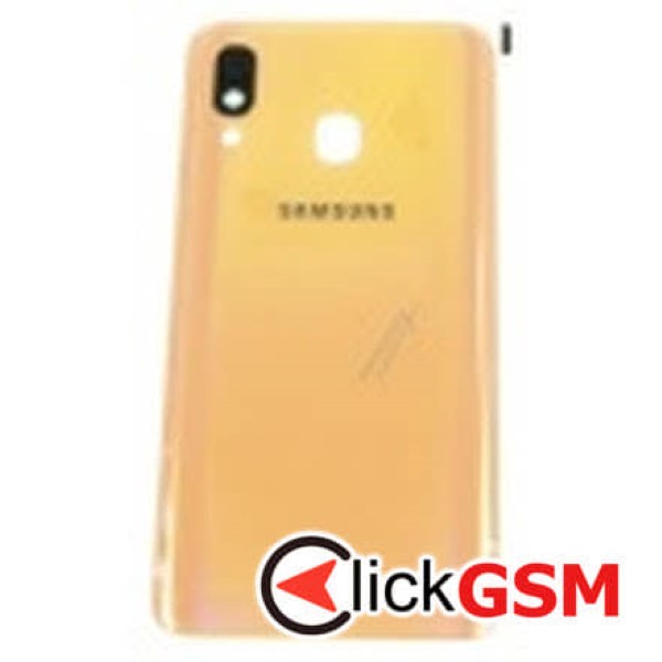 Capac Spate cu Geam Camera Orange Samsung Galaxy A40 7in