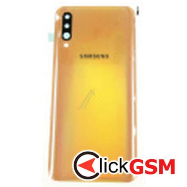 Piesa Piesa Capac Spate Cu Geam Camera Pentru Samsung Galaxy A50 Orange 744