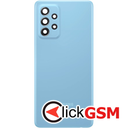 Piesa Piesa Capac Spate Cu Geam Camera Pentru Samsung Galaxy A52 5g Albastru Q9e