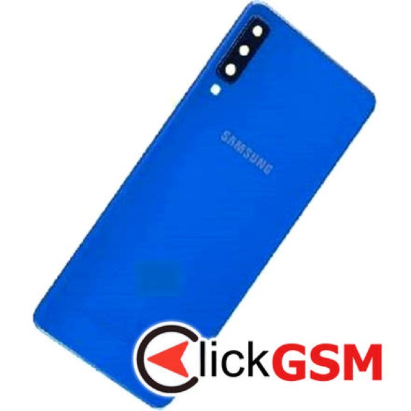 Piesa Capac Spate Cu Geam Camera Pentru Samsung Galaxy A7 2018 Albastru 1vlm