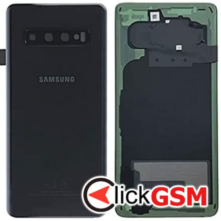 Piesa Capac Spate Cu Geam Camera Pentru Samsung Galaxy S10 Negru 2d7d