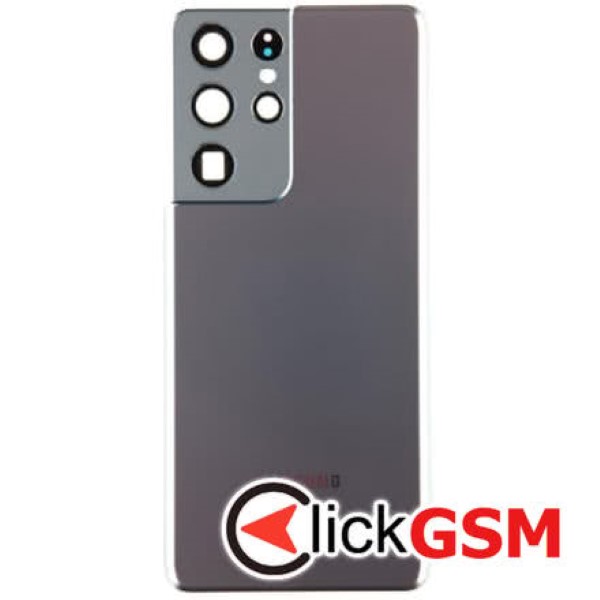 Piesa Capac Spate Cu Geam Camera Pentru Samsung Galaxy S21 Ultra 5g Gri 2y49