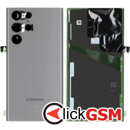 Piesa Capac Spate Cu Geam Camera Pentru Samsung Galaxy S22 Ultra Graphite 1ldk