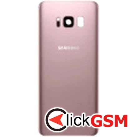 Capac Spate cu Geam Camera Roz Samsung Galaxy S8 7tf