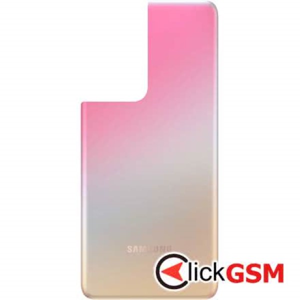 Piesa Piesa Capac Spate Pentru Samsung Galaxy S21 Ultra 5g Roz 2x4h