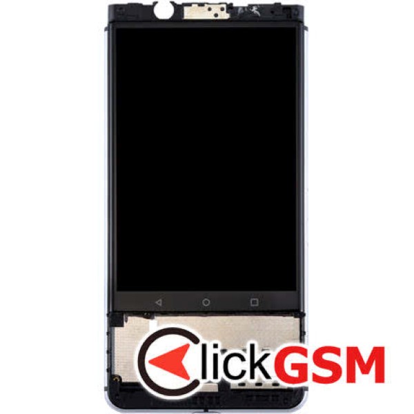 Piesa Display Cu Touchscreen Rama Pentru Blackberry Keyone Argintiu 21p8