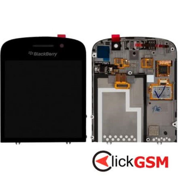 Piesa Display Cu Touchscreen Rama Pentru Blackberry Q10 Negru 1exo