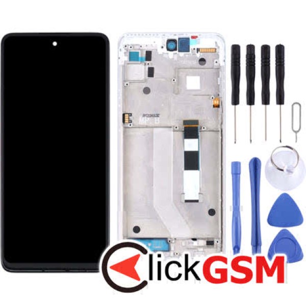 Piesa Display Cu Touchscreen Rama Pentru Motorola Moto G 5g White 22sa