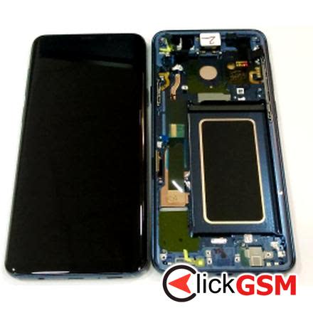 Piesa Display Cu Touchscreen Rama Pentru Samsung Galaxy S9 Albastru Tfl