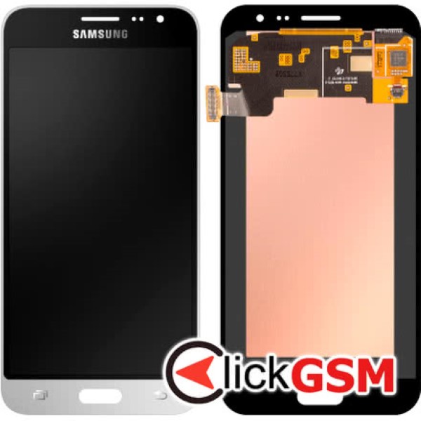 Piesa Display Original Cu Touchscreen Pentru Samsung Galaxy J3 2016 Alb Dee