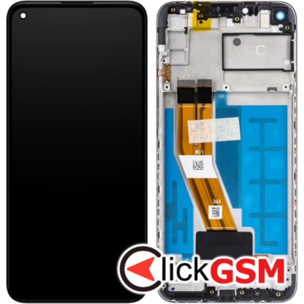 Piesa Piesa Display Original Cu Touchscreen Rama Pentru Samsung Galaxy A11 Negru Gtk