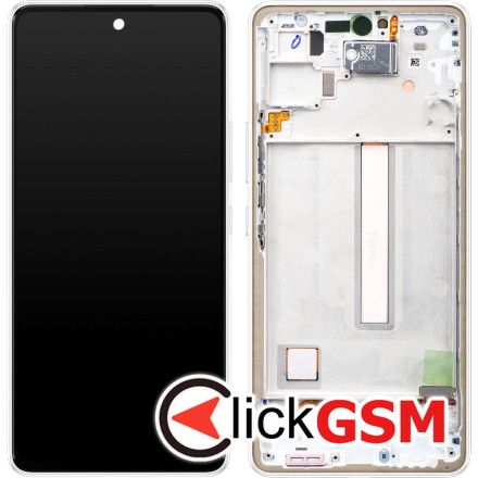 Piesa Display Original Cu Touchscreen Rama Pentru Samsung Galaxy A53 5g Alb 1eho