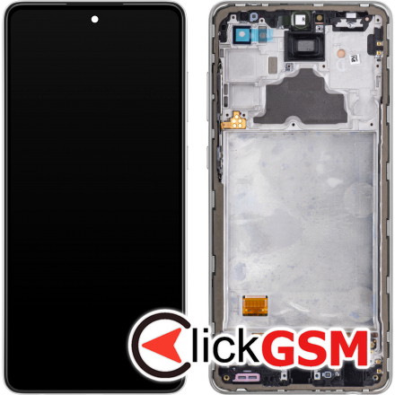 Display Original cu TouchScreen, Rama Alb Samsung Galaxy A72 u0l