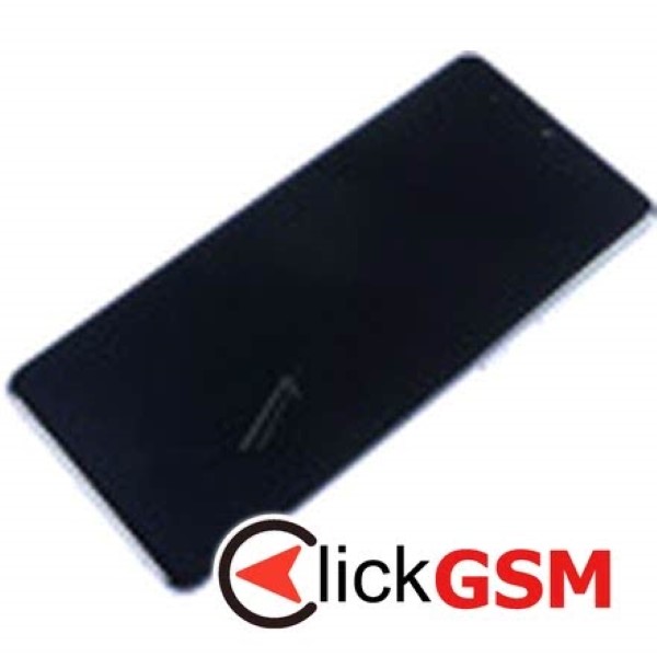 Display Original cu TouchScreen, Rama Argintiu Samsung Galaxy Note10 Lite 1qfo