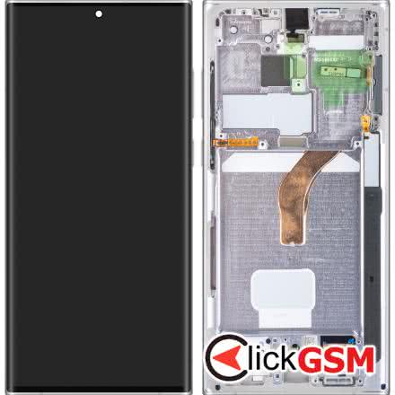 Display Original cu TouchScreen, Rama Alb Samsung Galaxy S22 Ultra 1ohf