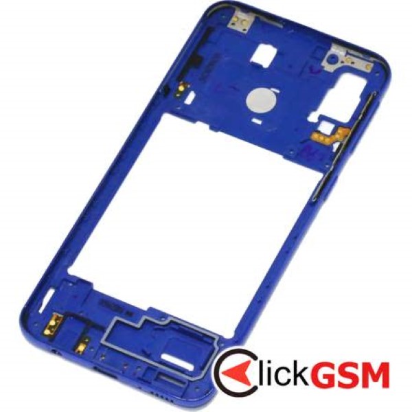 Piesa Mijloc Cu Buton Pornire Butoane Volum Pentru Samsung Galaxy A40 Albastru 4y1