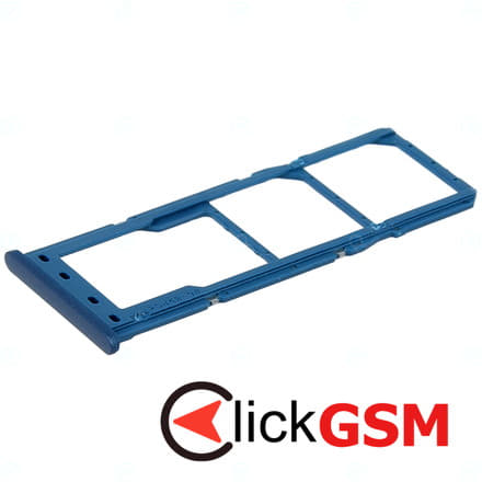 Piesa Suport Sim Cu Suport Card Micro Sd Pentru Samsung Galaxy A12 Albastru Mk4