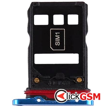 Piesa Suport Sim Cu Suport Card Pentru Huawei P30 Pro Blue 2e21