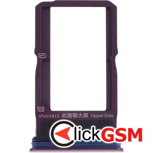 Piesa Suport Sim Cu Suport Card Pentru Vivo Nex Dual Display Purple 1zv1
