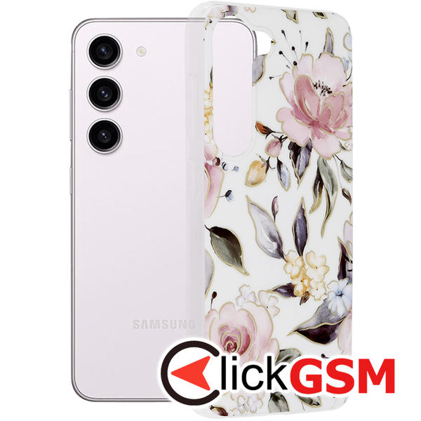 Techsuit - Marble Series - Samsung Galaxy S23 - Chloe White