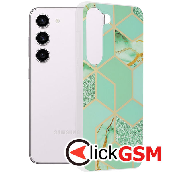 Techsuit - Marble Series - Samsung Galaxy S23 - Green Hex
