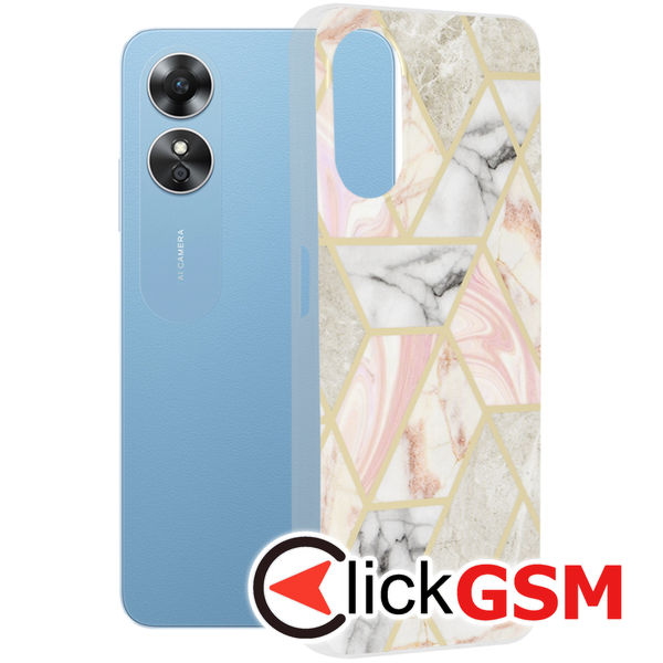 Accesoriu Husa Marble Roz Oppo A17