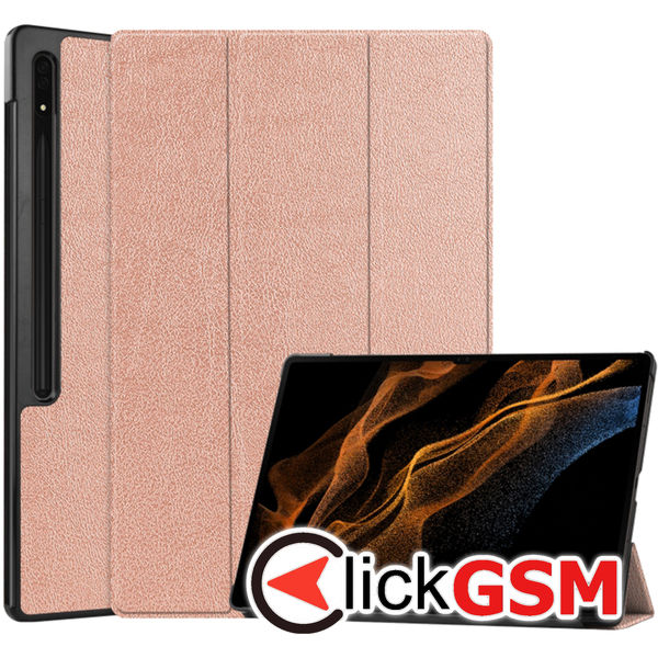 Accesoriu Husa FoldPro Roz Samsung Galaxy Tab S9 Ultra