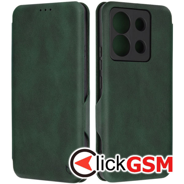 Accesoriu Husa Safe Wallet Verde Xiaomi Redmi Note 13 Pro