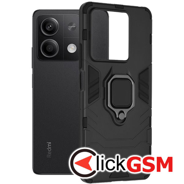 Accesoriu Husa Silicone Shield Negru Xiaomi Redmi Note 13 5G