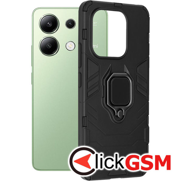 Accesoriu Husa Silicone Shield Negru Xiaomi Redmi Note 13 4G