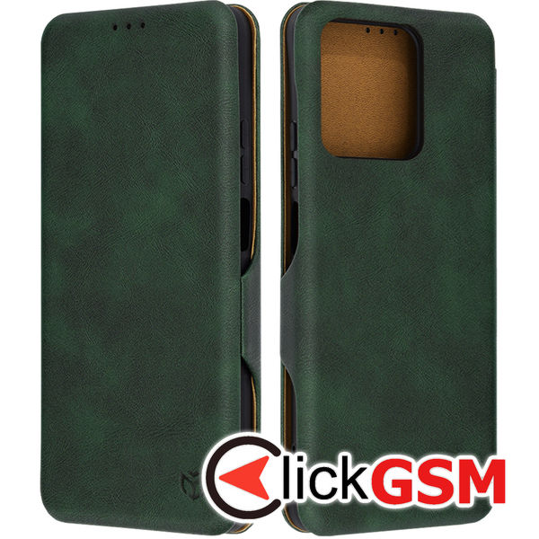 Accesoriu Husa Safe Wallet Verde Realme C51