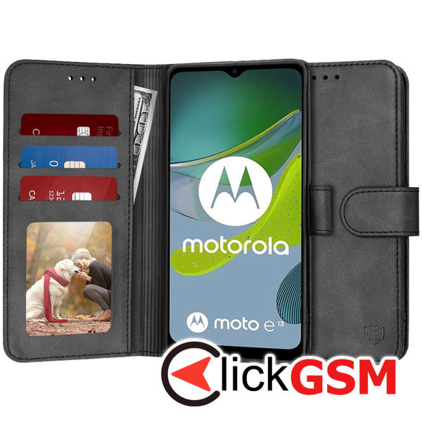 Accesoriu Husa Carte Negru Motorola Moto E13