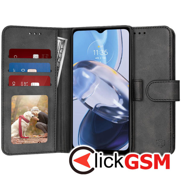 Accesoriu Husa Carte Negru Motorola Moto E22