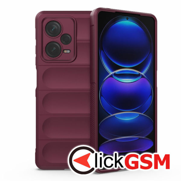 Accesoriu Husa Magic Shield Bordo Xiaomi Redmi Note 12 Pro 5G