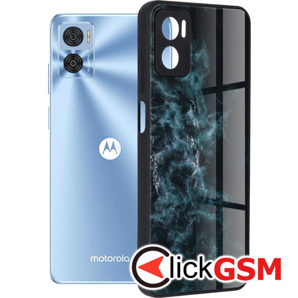 Accesoriu Husa Glaze Albastru Motorola Moto E22i