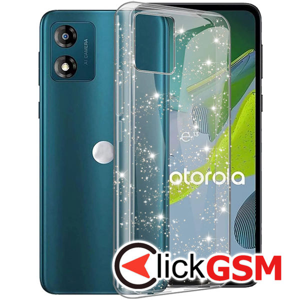 Accesoriu Husa SparkleSkin Transparenta Motorola Moto E13