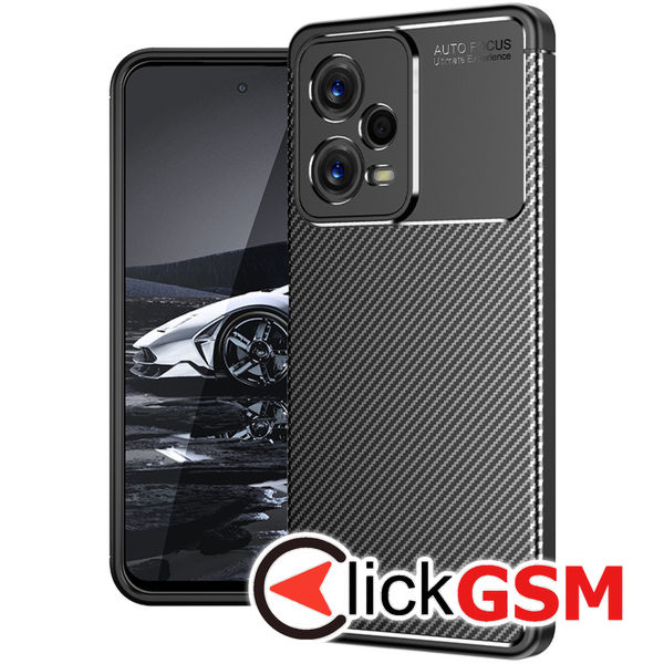 Accesoriu Husa Carbon Fiber Negru Xiaomi Redmi Note 12 5G