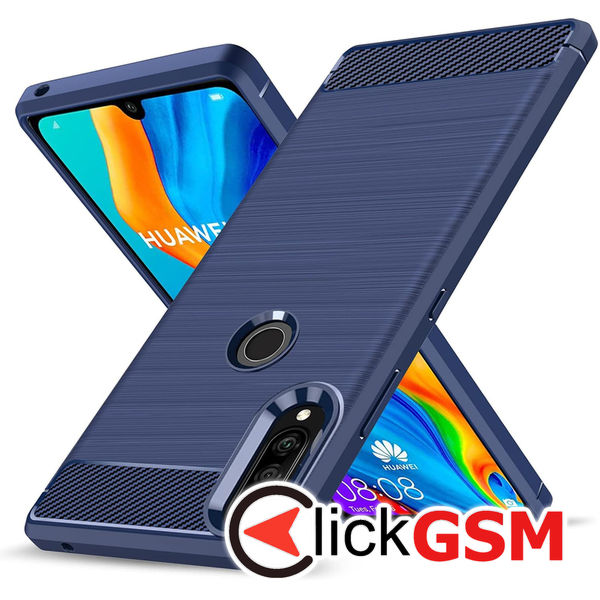 Accesoriu Carbon Silicone Huawei P30 Lite