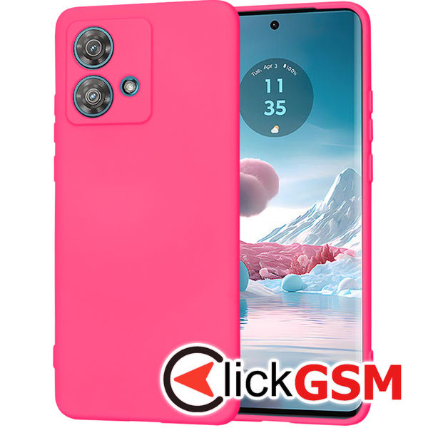 Accesoriu Husa SoftFlex Fucsia Motorola Edge 40 Neo