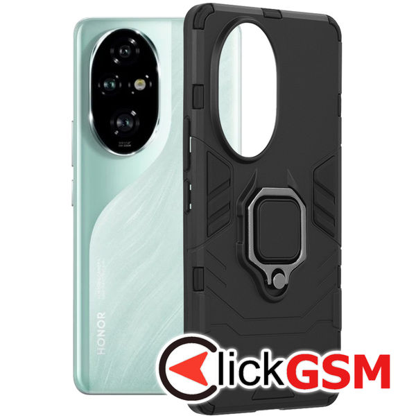 Accesoriu Husa Silicone Shield Negru Honor 200 Pro