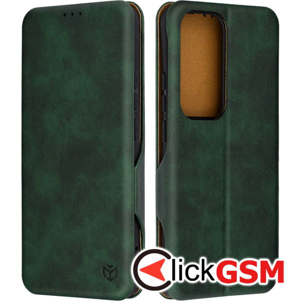 Accesoriu Husa Safe Wallet Verde Oppo Reno12 Pro