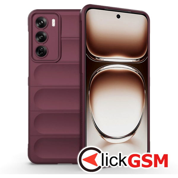 Accesoriu Husa Magic Shield Bordo Oppo Reno12 Pro