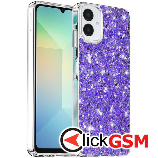 Accesoriu Husa Sparkly Glitter  Mov Samsung Galaxy A06