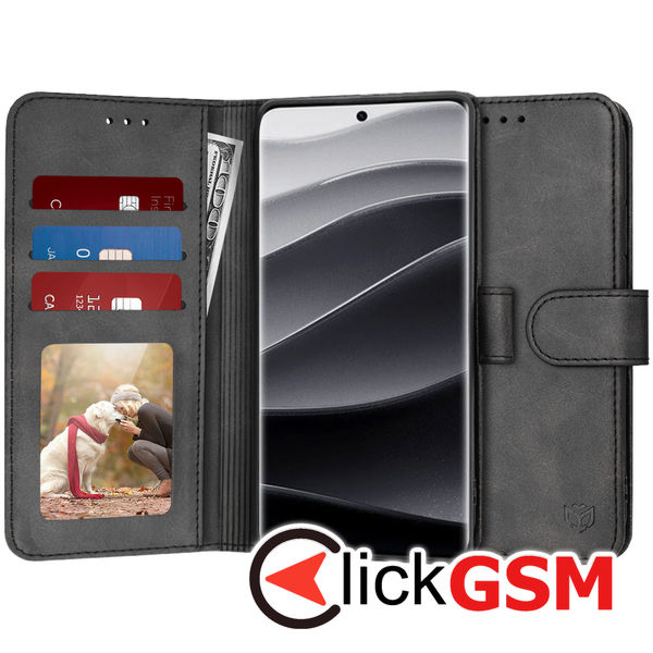 Accesoriu Husa Carte Negru Xiaomi Redmi Note 14 Pro+