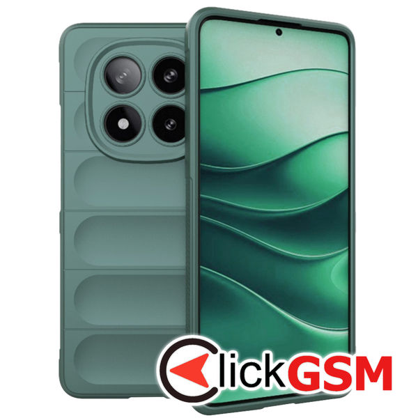 Accesoriu Husa Magic Shield Verde Xiaomi Redmi Note 14 Pro