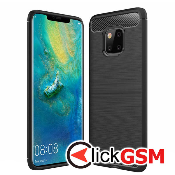 Accesoriu Carbon Silicone Huawei Mate 20 Pro